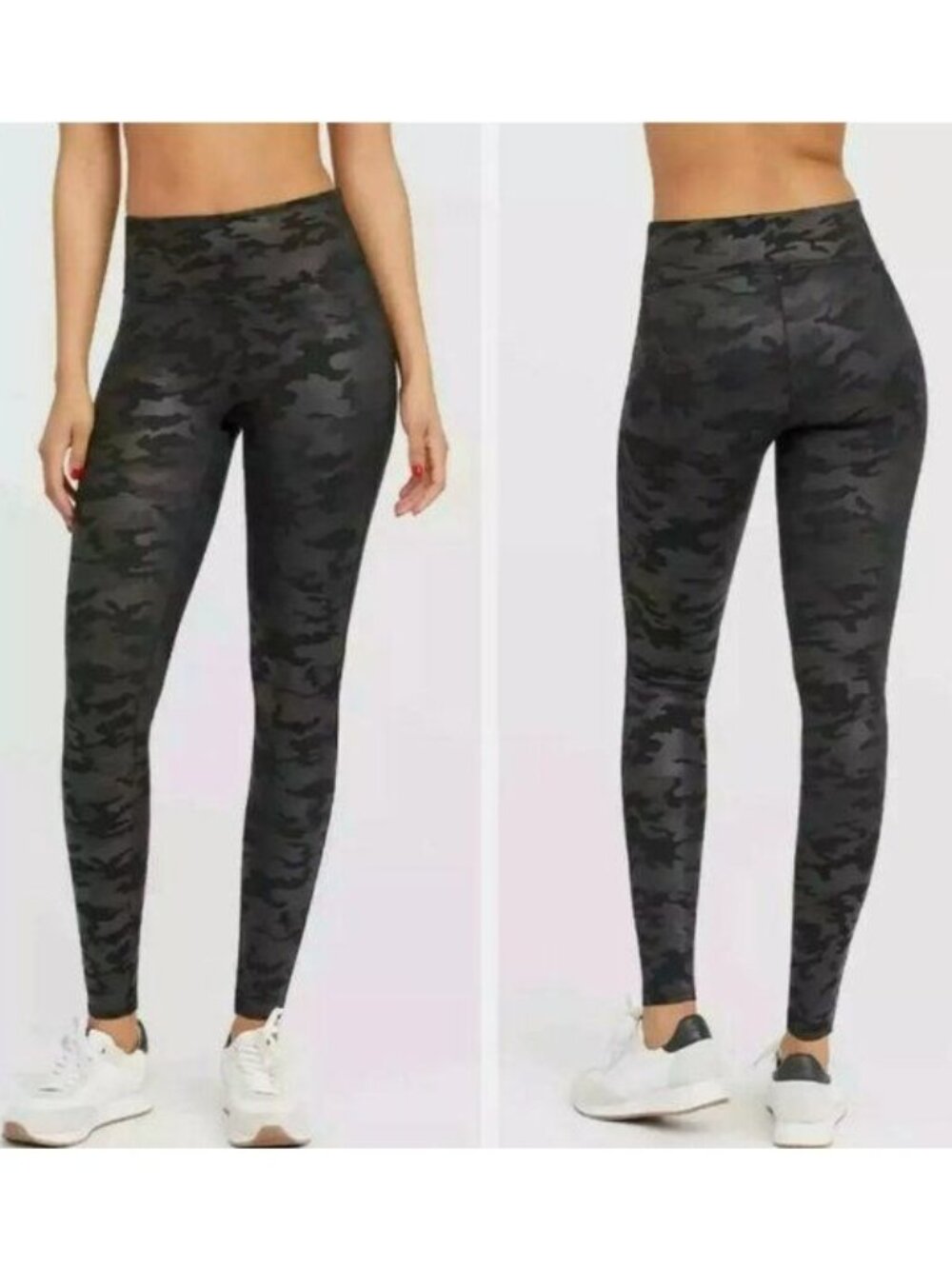 SPANX Faux Leather Camo Legging - XS